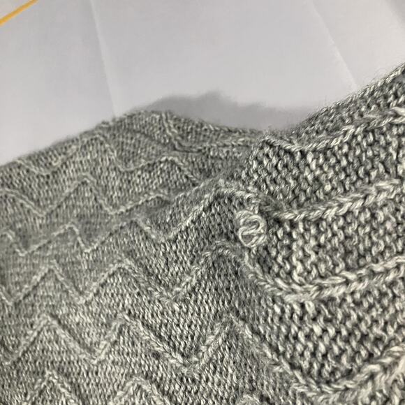 Peppe Peluso Sweater Womens Medium Knit Fringe Cardigan Chunky Boho Wool Blend - Picture 16 of 16